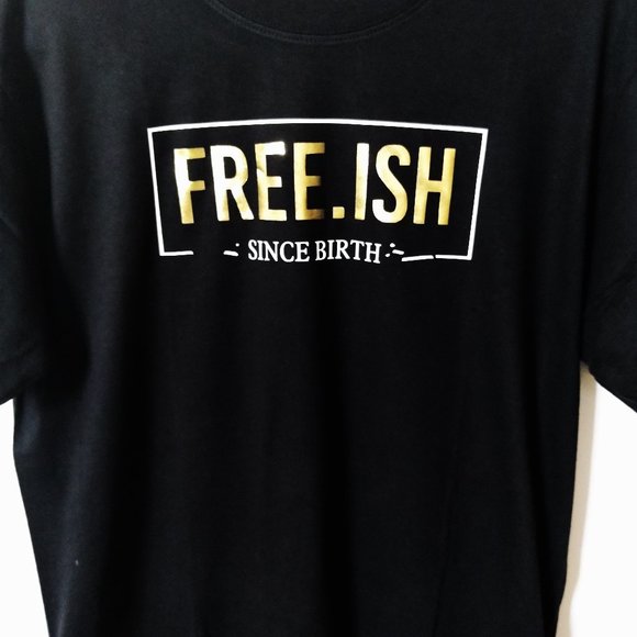 SBC Free-ish Short Sleeve Crew Neck Black T-Shirt - Picture 1 of 6